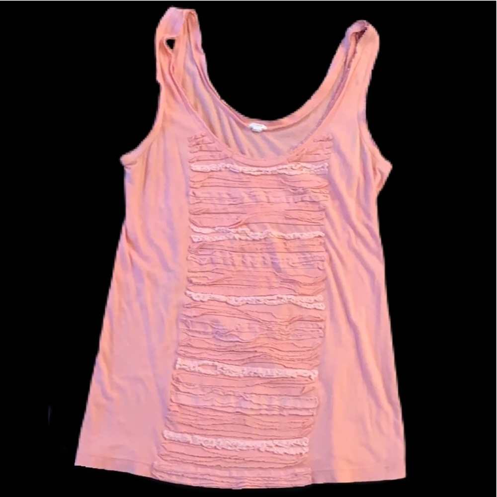 Peach Ruffle JCrew Tank